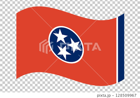 Creative Artwork of Waving Tennessee State Flag Creative Artwork of Waving Tennessee State Flag 128509967