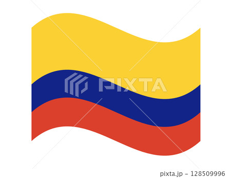 Illustration of Waving Colombia National Flag 128509996