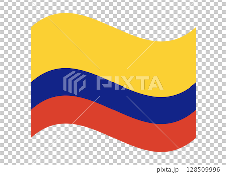 Illustration of Waving Colombia National Flag 128509996