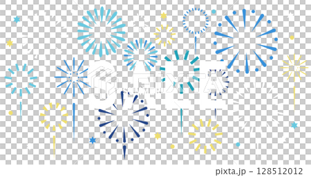 夏季促銷煙火背景向量設計 128512012