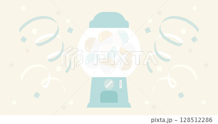 ベクター：カプセルトイ（ガチャマシン）おもちゃ背景 128512286