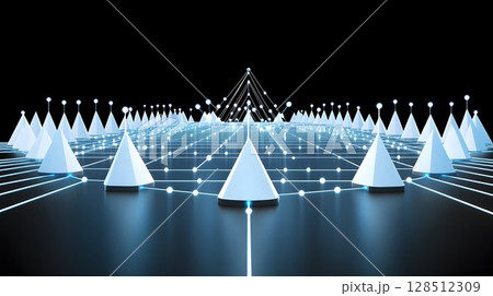 Water fountain show at night illuminated jets and dark background 128512309