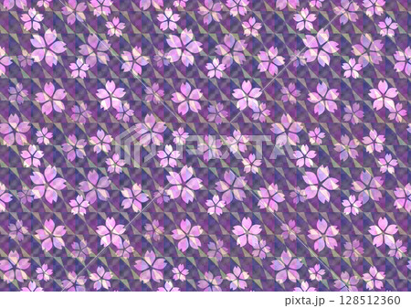 壁紙　和風花柄サクラ 128512360