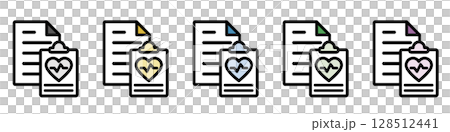 Illustration icon material set: File mark document file 205 Illustration icon material set: File mark document file 205 128512441
