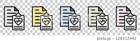 Illustration icon material set: File mark document file 206 Illustration icon material set: File mark document file 206 128512442