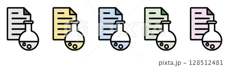 イラストアイコン素材セット：薬剤マークドキュメントファイル245 128512481