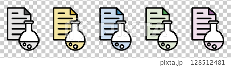 イラストアイコン素材セット：薬剤マークドキュメントファイル245 128512481