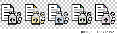 插圖圖示素材集：藥品標記文件檔256 128512492