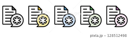 イラストアイコン素材セット:医療マークドキュメントファイル262 イラストアイコン素材セット:医療マークドキュメントファイル262 128512498