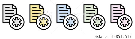 イラストアイコン素材セット:医療マークドキュメントファイル279 イラストアイコン素材セット:医療マークドキュメントファイル279 128512515