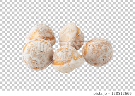 透明背景（png）に砂糖蜜のかかった鈴カステラ 128512669