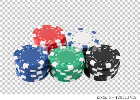 透明背景（png）にポーカーチップ 128513419
