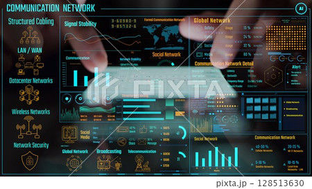 Data Center Network Monitoring Dashboard for Performance Insights Thunk 128513630