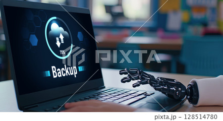 Backup Storage Data Internet Technology Business concept brisk 128514780