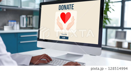 Online donation platform offer brisk money sending system 128514994