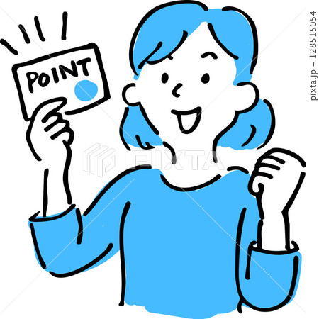 ポイントを貯めて喜ぶ女性のイメージ ポイントを貯めて喜ぶ女性のイメージ 128515054