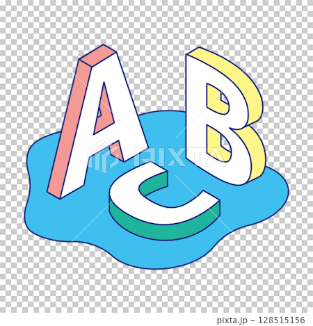 Pop ABC | Isometric illustration of learning the alphabet 128515156