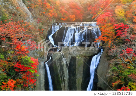 【茨城県】袋田の滝の紅葉 128515739