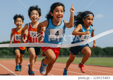 徒競走 運動会 子供のイラスト素材 [128515863] - PIXTA