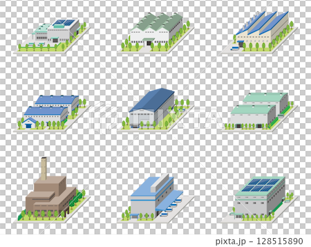 Three-dimensional illustration of a building. 128515890