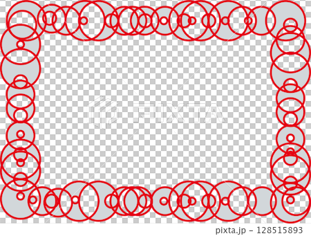 Beautiful frame made of circles, transparent background, red and gray, geometric pattern Beautiful frame made of circles, transparent background, red and gray, geometric pattern 128515893