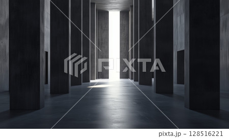 Architecture black cement wall high exterior modern building with blue sky Architecture black cement wall high exterior modern building with blue sky 128516221