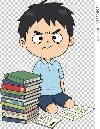 boy with books boy with books 128516974