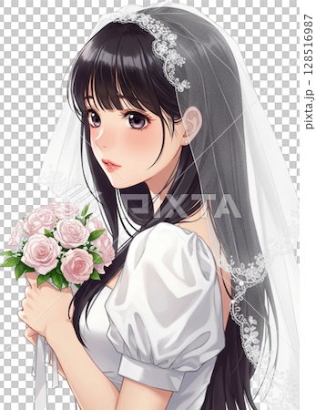 portrait of a beautiful young bride 128516987
