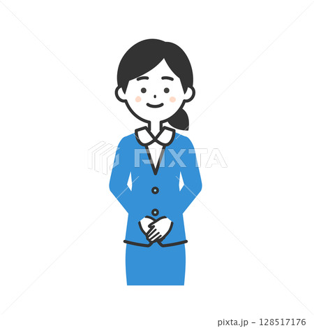 スーツ姿の女性イラスト スーツ姿の女性イラスト 128517176