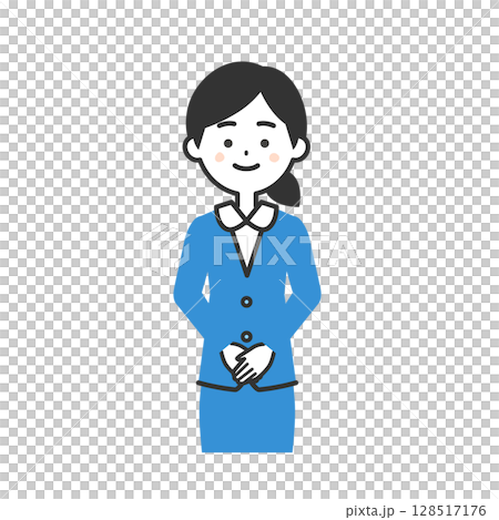 スーツ姿の女性イラスト スーツ姿の女性イラスト 128517176