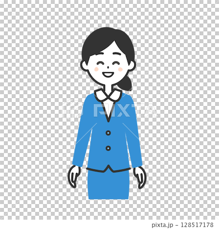 一位穿著西裝大笑的女人的插圖 128517178