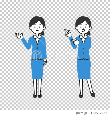 一個穿西裝的女人的插圖 一個穿西裝的女人的插圖 128517246