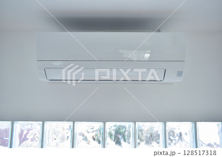 white air conditioner on wall, electricity object in home white air conditioner on wall, electricity object in home 128517318