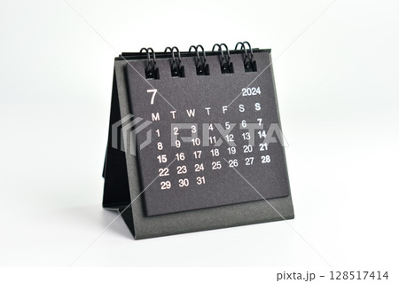 black 2024 calendar isolated on white background black 2024 calendar isolated on white background 128517414