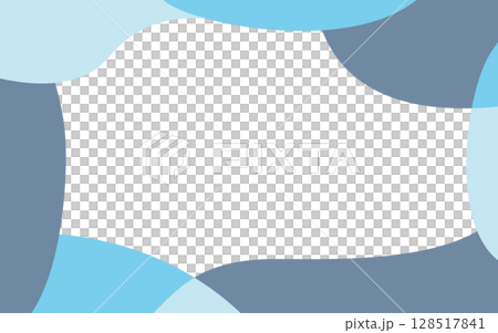 Blue abstract frame background with snow image 128517841