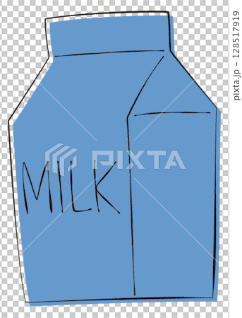 Illustration of milk in a paper carton 128517919
