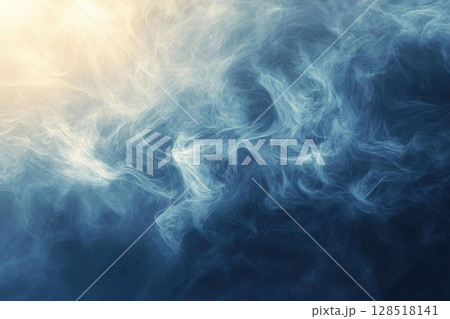 Abstract blue smoke on a black background. Artistic abstraction composed of nebulous. Abstract blue smoke on a black background. Artistic abstraction composed of nebulous. 128518141