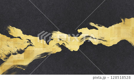 和風背景素材　毛筆で描いたアーティスティックな素材 128518528