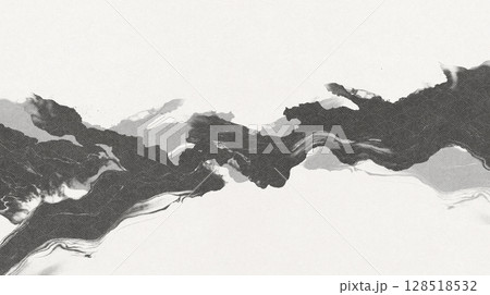 和風背景素材　毛筆で描いたアーティスティックな素材 128518532
