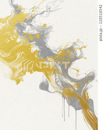 和風背景素材　毛筆で描いたアーティスティックな素材 128518542