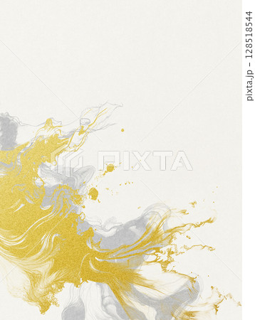 和風背景素材　毛筆で描いたアーティスティックな素材 128518544