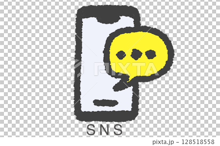 SNSのアイコンイラスト 128518558