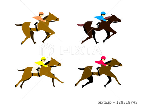 競争馬のセット 128518745