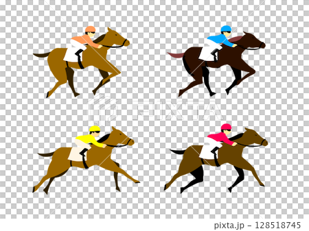 競争馬のセット 128518745