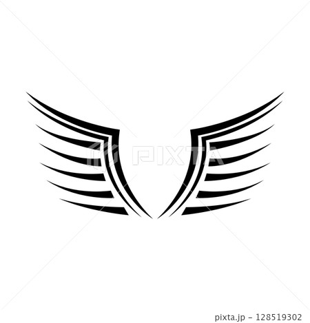 Wings Logo Bird Wings Vector Illustration Brand Design Template 128519302