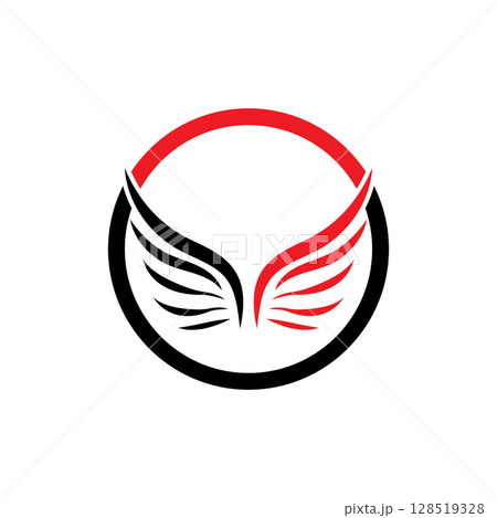Wings Logo Bird Wings Vector Illustration Brand Design Template 128519328