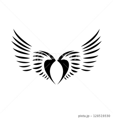 Wings Logo Bird Wings Vector Illustration Brand Design Template 128519330
