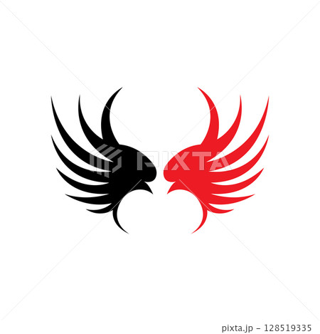 Wings Logo Bird Wings Vector Illustration Brand Design Template 128519335