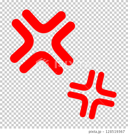 Simple angry mark illustration material Simple angry mark illustration material 128519367