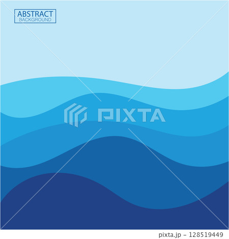 Blue wave vector abstract background flat design stock illustration Blue wave vector abstract background flat design stock illustration 128519449